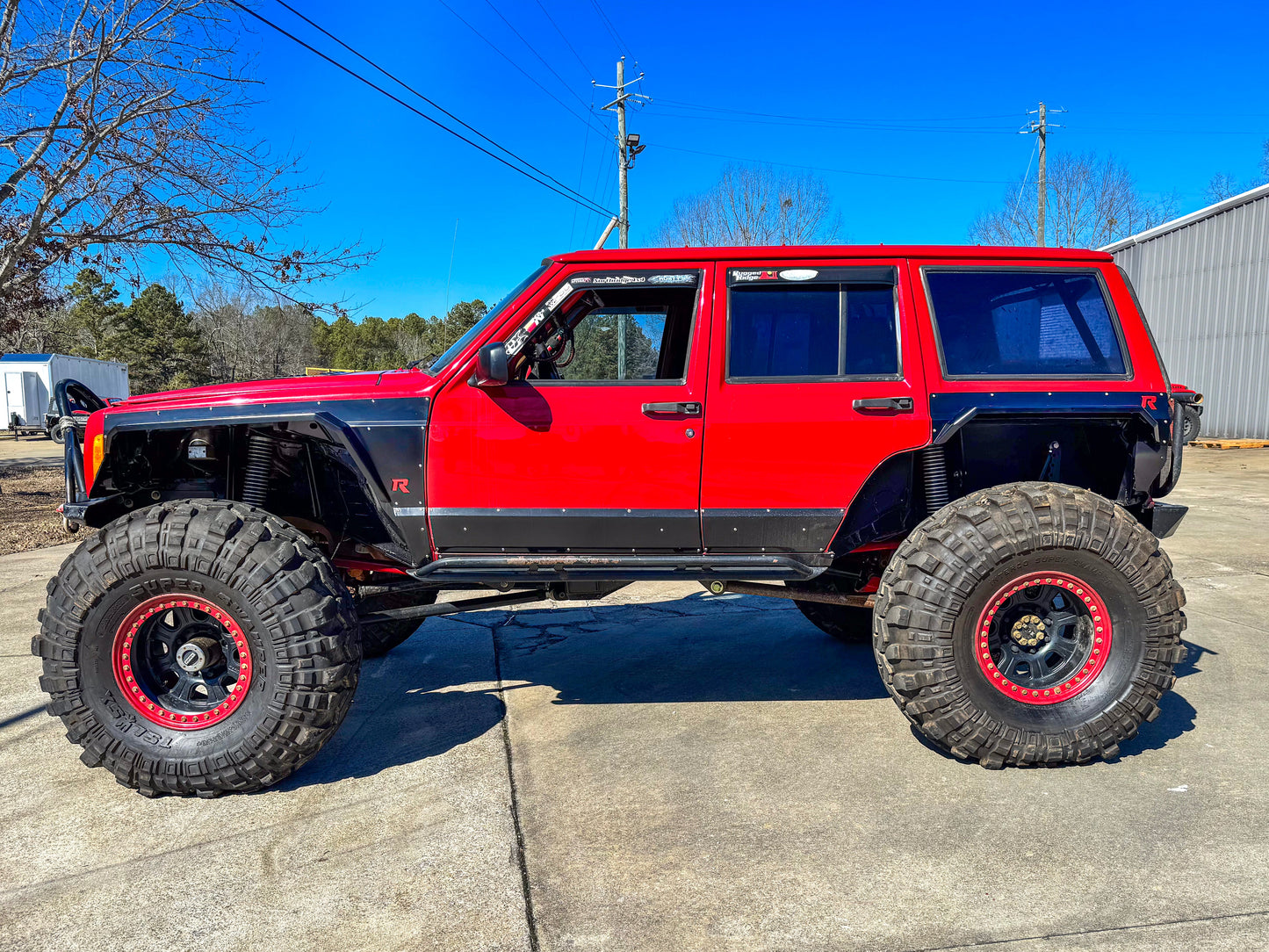 Rusty's XJ Front and Rear Crawler High Clearance Steel Fender Flare Package - XJ 4-Door