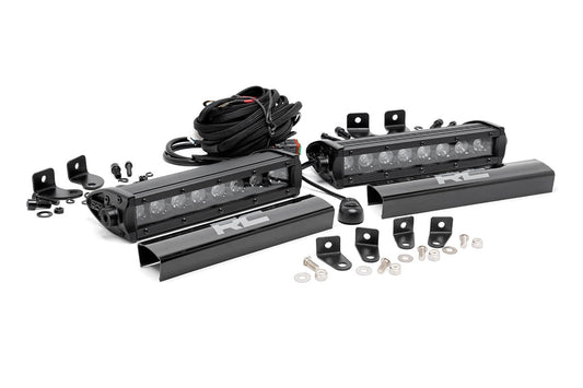 LED Light Kit - Grille Mount - 8" Black Pair - Ford F-250 Super Duty (17-19)