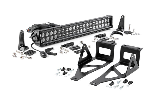 LED Light Kit - Bumper Mount - 20" Black Dual Row - Ford F-250/F-350 Super Duty (05-07)