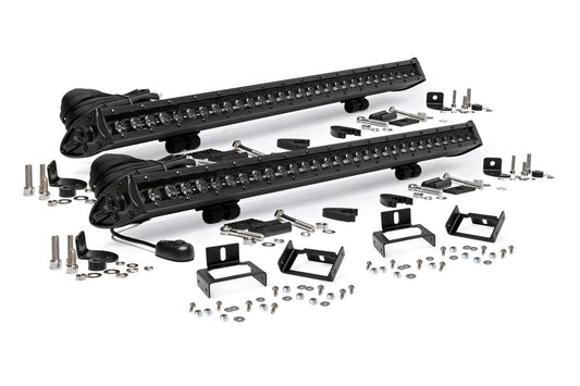 LED Light Kit - Grill Mount - 30" Black Single Row Pair - Ford F-250/F-350 Super Duty (11-16)