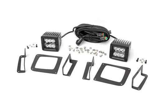 LED Light Kit - Fog Mount - 2" Black Pair - GMC Sierra 1500 2WD/4WD (14-15)