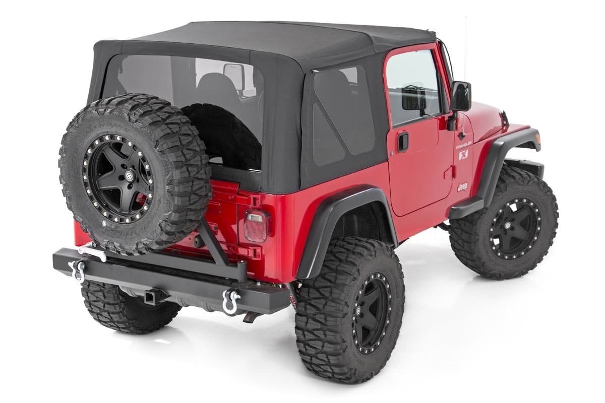 Soft Top - Replacement - Black - Half Doors - Jeep Wrangler TJ 4WD (97-06)