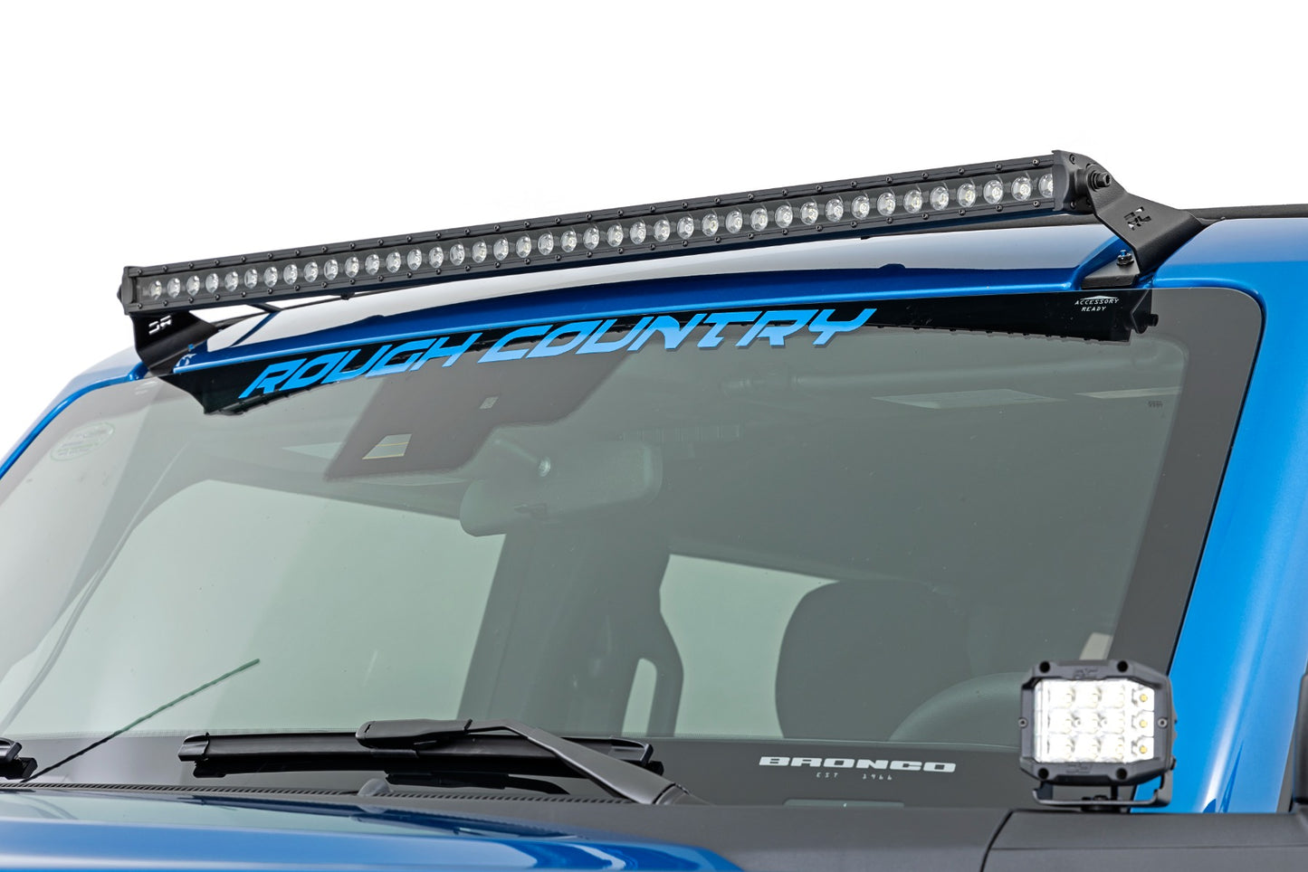 LED Light Kit - Upper Windshield - 40" Black Single Row - Ford Bronco (21-24)