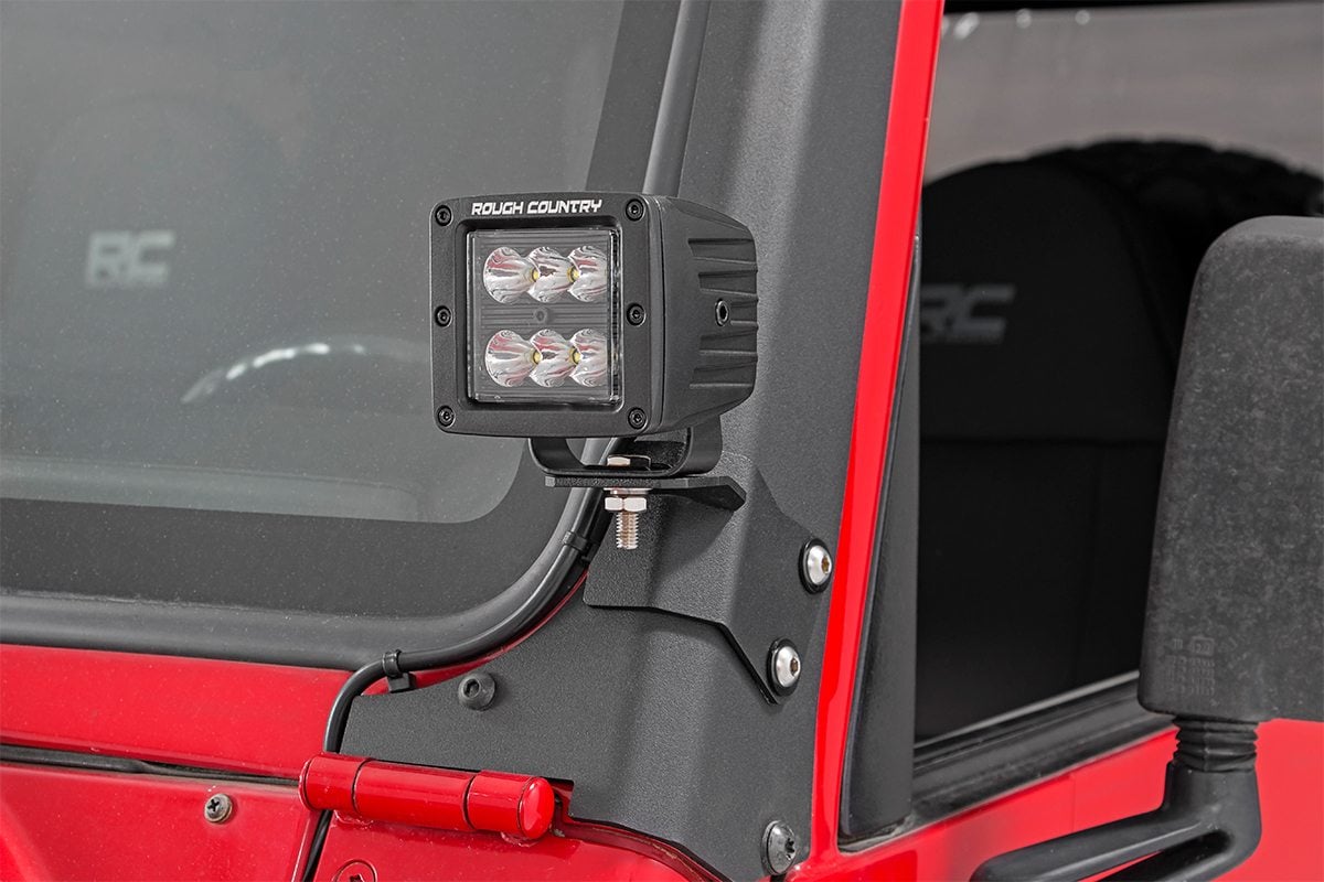 LED Light Mount - Lower A-Pillar - Pod - Jeep Wrangler TJ (97-06)/Wrangler Unlimited (04-06)