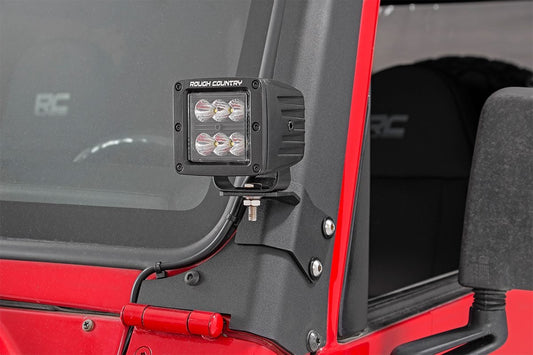 LED Light Mount - Lower A-Pillar - Pod - Jeep Wrangler TJ (97-06)/Wrangler Unlimited (04-06)