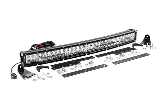 LED Light Kit - Behind Grille Mount - 30" Black Dual Row - White DRL - Chevy Silverado 1500 (14-15)