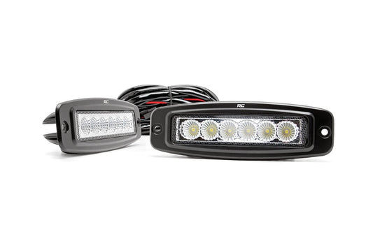 6 Inch Chrome Series LED Lights - Flush Mount - Pair