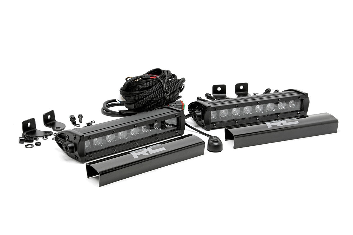 8 Inch Black Series LED Light Bar - Single Row - Pair