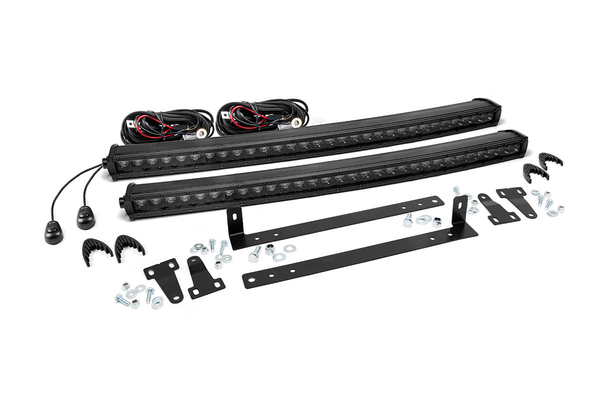 LED Light Kit - Grille Mount - Dual 30" Black Single Row - Ford F-150 (09-14)