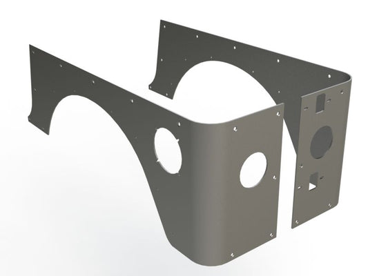 Jeep TJ Factory Cut Corner Guards 97-06 Wrangler TJ Bare Steel Pair Motobilt