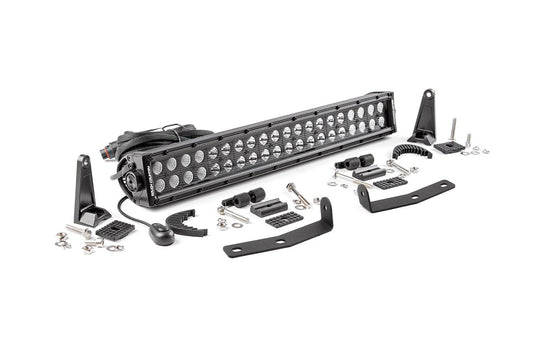 LED Light Kit - Bumper Mount - 20" Black Dual Row - Nissan Titan XD (16-24)