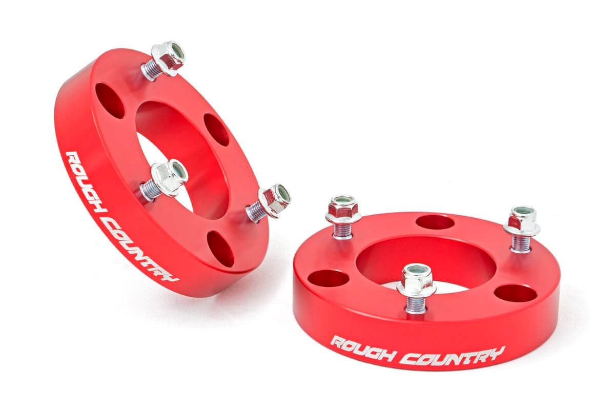 2 Inch Leveling Kit - Red Spacers - Nissan Titan 2WD/4WD (2004-2024)