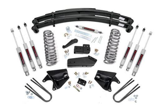 4 Inch Lift Kit - Quad Front Shocks - Rear Springs - Ford Bronco 4WD (80-96)