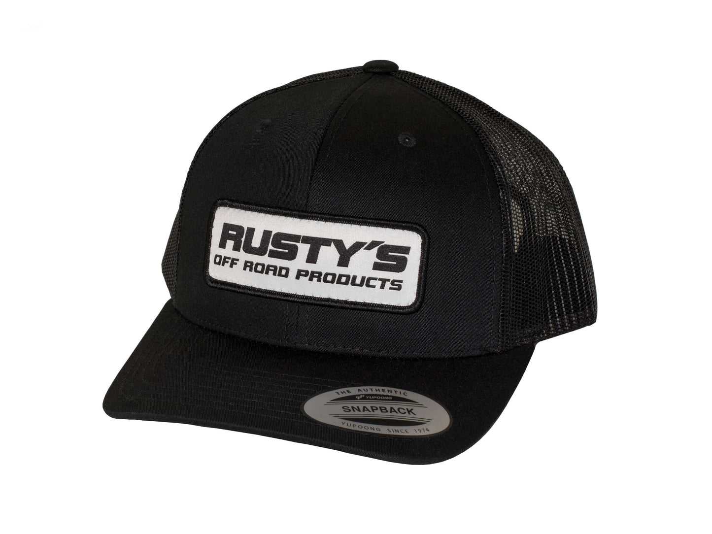 Rusty's Off Road Products - Rusty's Black Snapback Patch Logo Hat