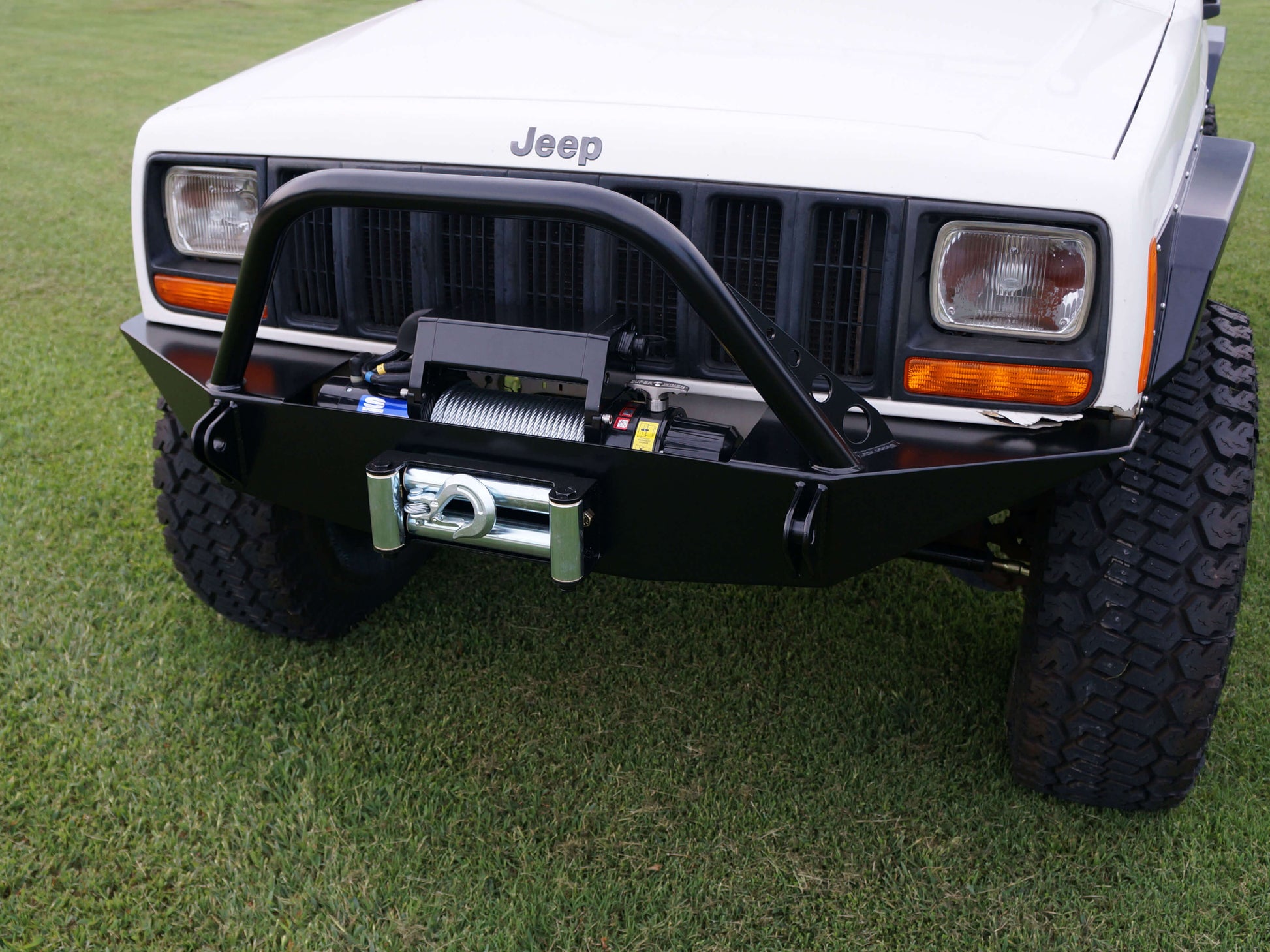 Rusty's Off Road Products - Rusty's Bumper - Front Trail Bumper w/ Upright Winch Mount - XJ