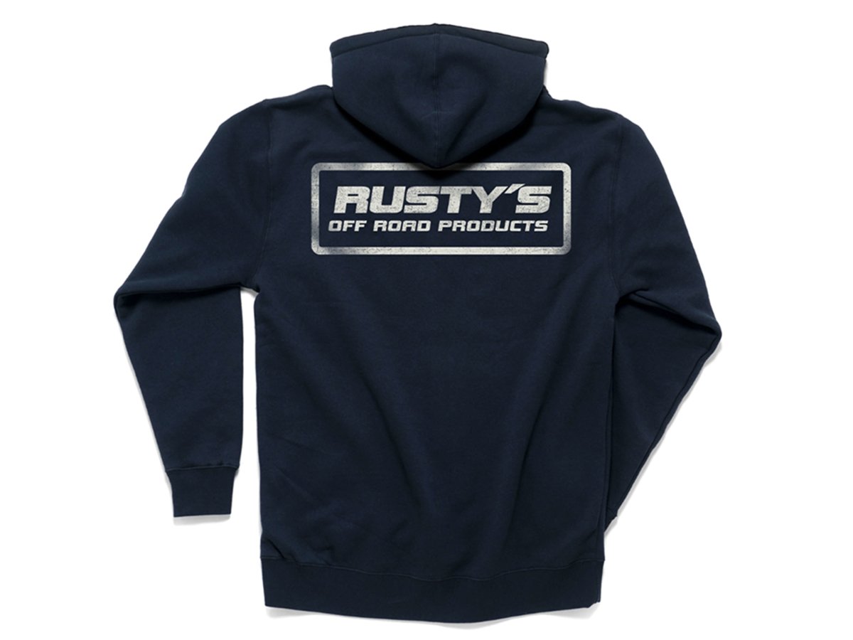 Rusty's Off Road Products - Rusty's Navy Patch Logo Pullover Hoodie