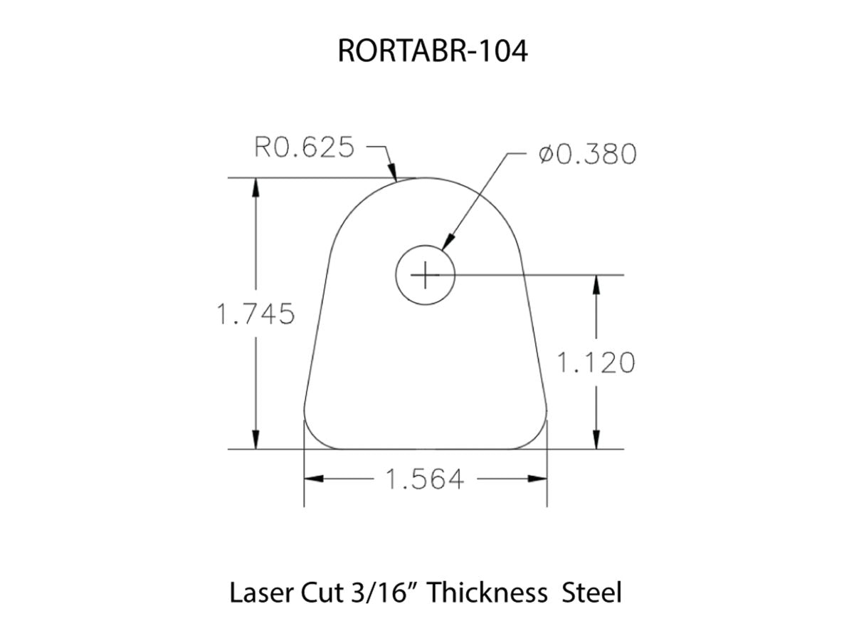 Rusty's Off Road Products - Rusty's Off-road Custom Tab R-104