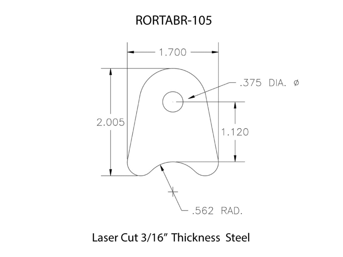 Rusty's Off Road Products - Rusty's Off-road Custom Tab R-105