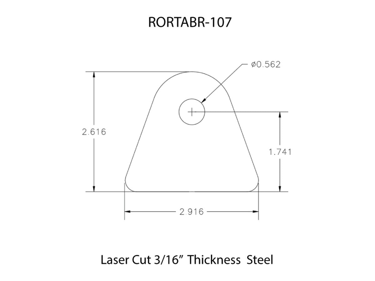 Rusty's Off Road Products - Rusty's Off-road Custom Tab R-107