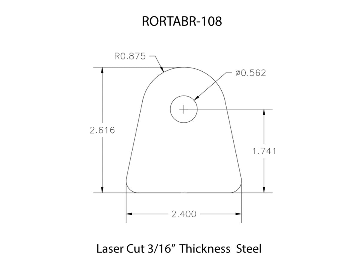 Rusty's Off Road Products - Rusty's Off-road Custom Tab R-108