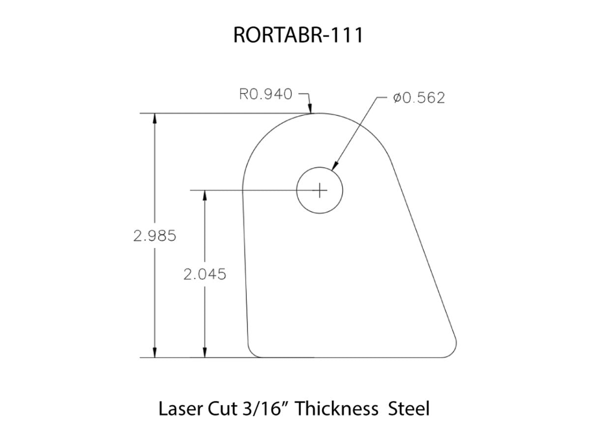 Rusty's Off Road Products - Rusty's Off-road Custom Tab R-111