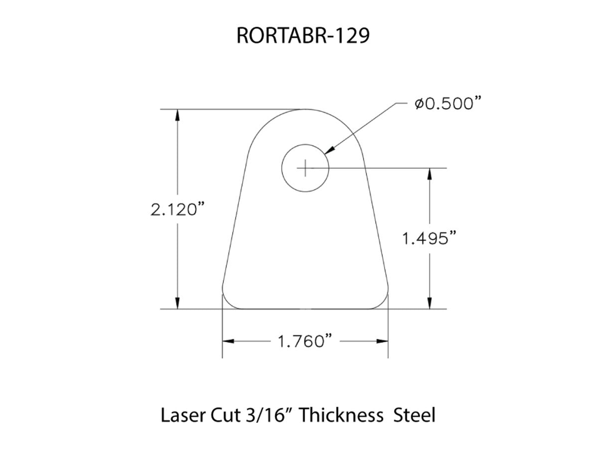 Rusty's Off Road Products - Rusty's Off-road Custom Tab R-129