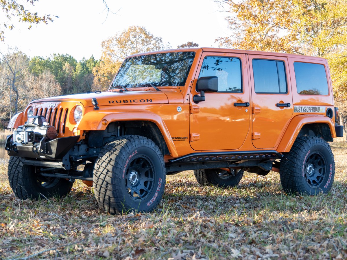 Rusty's Off Road Products - Rusty's Rocker Armor with Skid Kicker Tube - '07-'18 JK Wrangler 4-Door