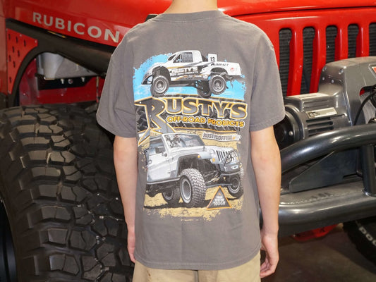 Rusty's Off Road Products - Rusty's Short Sleeve Dark Grey Racing and Off-Road Shirt