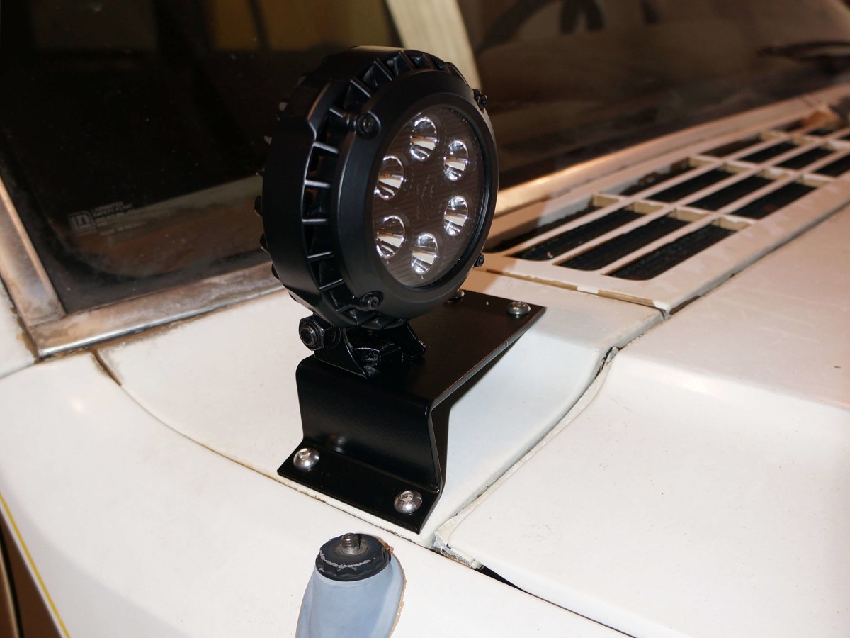 Rusty's Off Road Products - Rusty's Windshield Cowl Light Mounts - XJ Cherokee