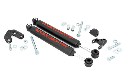 Dual Steering Stabilizer - 2.5-6.5 Inch Lift - Jeep Cherokee XJ/Comanche MJ/Wrangler TJ