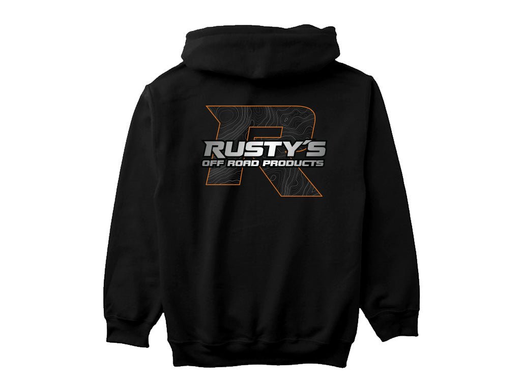 Rusty's Black Topo Zip Up Hoodie