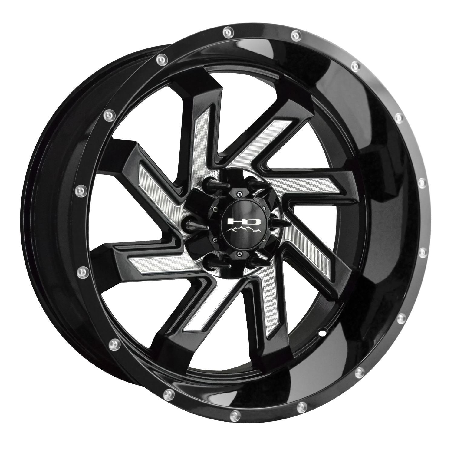 SAW Offroad Truck and SUV Wheels Gloss Black Milled Edges HD Off-Road ...